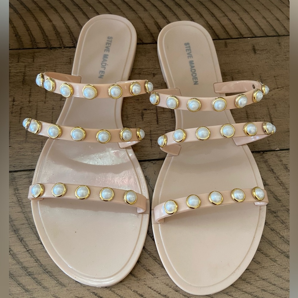 Steve Madden beaded slide on sandals